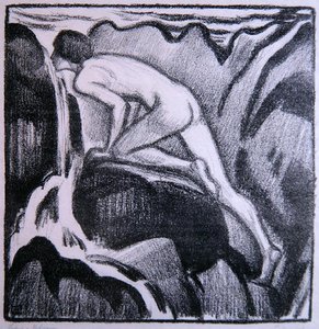 Well Drink (litho) alkotó: Ludwig von Hofmann