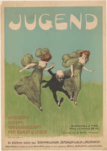 A Jugend magazin plakátja alkotó: Ludwig von Zumbusch