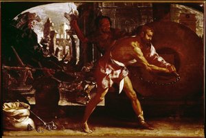 Sámson és a malomkő (olaj, vászon, kb. 1650)