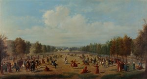 Jereed játéka a Kagithane-ban, c. 1890 alkotó: Luigi Acquarone