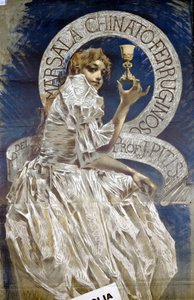 Az olasz emésztőrendszer Marsala reklámja. Conconi festménye. alkotó: Luigi Conconi