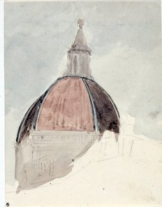Santa Maria del Fiore templom kupolája, Firenze (akvarell