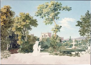 A Villa Corsi kilátása a Firenze melletti Sesto Fiorentino-ban (akvarell, 1825 körül) alkotó: Luigi Garibbo