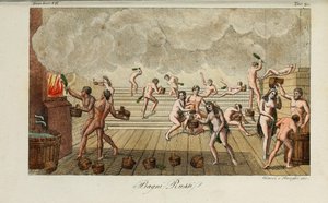 Orosz fürdő. Illusztráció az ókori és újkori szokások vagy kormányzás történetéből… Giulio Ferrario, 1831
