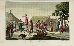 Orosz tánc. Illusztráció az ókori és újkori szokások vagy kormányzás történetéből, Giulio Ferrario, 1831