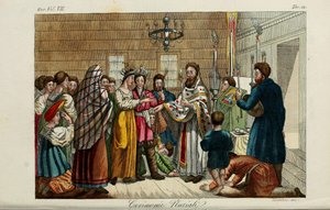 Az eljegyzés. Illusztráció az ókori és újkori szokások vagy kormányzás történetéből… Giulio Ferrario, 1831