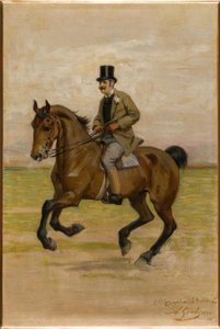 Vittorio Matteo Corcos zu Pferde alkotó: Luigi Gioli