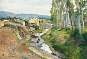 A Riccio parasztházak Firenzében alkotó: Luigi Levi