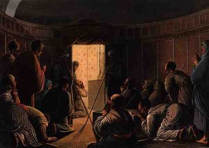 A Szent Sír-kápolna bejárata, a „Palesztina nézetei”, II. kötet, kiadó: R. Bowyer Historic Gallery, London alkotó: Luigi Mayer
