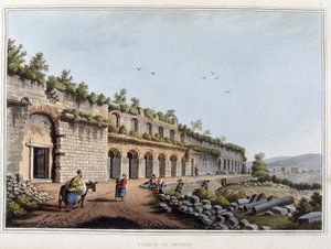 Stadion a romokban, egy Ephese egykori görög város, ma Törökországban. a „” Kilátások az oszmán uralmakban, Európában, Ázsiában és néhány mediterrán szigeten Luigi Mayer (London) eredeti rajzaiból alkotó: Luigi Mayer