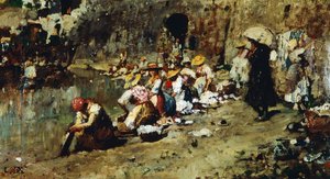 Don Antonio kísértései, Luigi Nono (1850-1918), olaj, tábla.