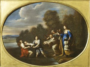 Mózes megmenekül a Nílusból (festmény) alkotó: Luigi Primo Gentile