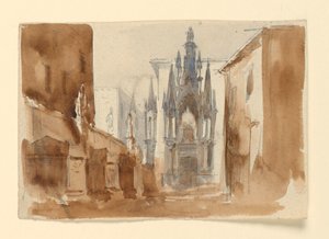 Színpadterv, sír monumentális formában alkotó: Luigi Ricci