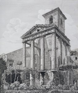 Herkules temploma Corában, a „Róma körvonalainak régiségei”, 1824-26 között (lásd még: 205039)