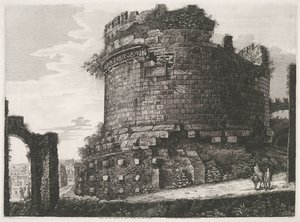Tombe van Caecilia Metella Rómában Kilátás a Via Appián található Cecilia Metella nagy sírjára (cím a tárgyon)