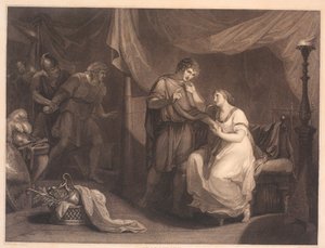 Troilus meglepi Cressidát és Diomédest. William Shakespeare "Troilus és Cresida" című művéből, 5. felvonás, 2. jelenet