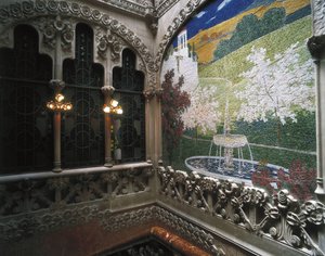 Mosaiques, Casa Nava (1901-1907), a Reus - DOMENECH I MONTANER, Lluis (1850-1923). Navas-ház. 1901-1907. SPANYOLORSZÁG. Reus. Navas-ház. Belső mozaikdíszítés. Modernizmus. Építészet.
