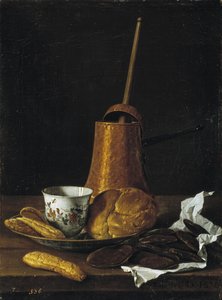Csendélet csokoládéval és péksüteményekkel, 1770