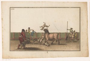Kutyák támadták meg a bikát Coleccion de las Principles suertes de una corrida de toros (sorozat címe) A legfontosabb bikaviadal manőverek gyűjteménye (sorozat címe)