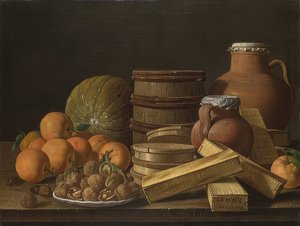 Csendélet naranccsal és dióval. 1772 alkotó: Luis Egidio Melendez