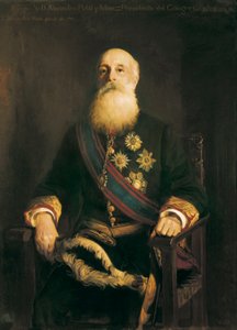 Alejandro PIDAL Y MON (1846-1913) spanyol politikus és a Katolikus Unió tagja portréja. Luis Menendez Pidal (1861-1932) festménye alkotó: Luis Menendez Pidal