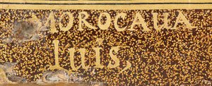Részlet egy kupolás exportkoporsóról, Edo-korszak, 17. század közepe (lakk, arany és gyöngyház) (lásd még: 493271) alkotó: Luis Morocaua or Murakawa