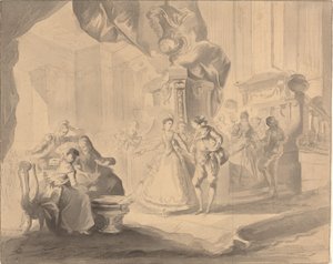 Tánc a palotában alkotó: Luis Paret y Alcazar