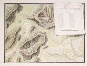 A Valdivia folyó és környéke, Chile térképe alkotó: Luis de Surville