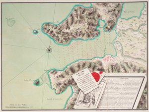 A S. Phelipe de Portobelo öböl és város térképe alkotó: Luis de Surville