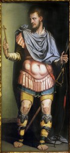 San Sebastian (3. század mártírja). Luis de Vargas (1505-1567) festménye. Szépművészeti Múzeum Sevillában, Spanyolországban. alkotó: Luis de Vargas