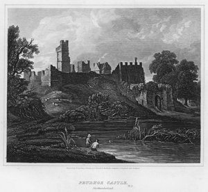 Prudhoe kastély, Northumberland (metszet)