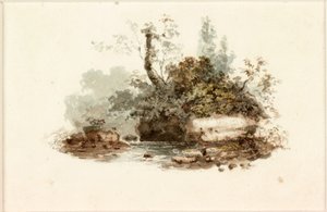 Tervezés könyvtáblás gravírozáshoz (testszín) alkotó: Luke Clennell