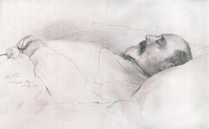 „Őfelsége VII. Edward király a halálban”, 1910. alkotó: Luke Fildes