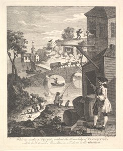 Satire on False Perspective: Frontispiece to Kirbys Perspective, 1754. február.