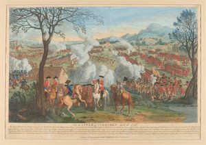 „A cullodeni csata 1746. április 16.” (vonalas metszet, színes)