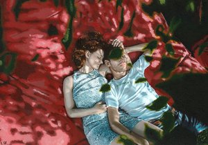 Liza  Ilya, 2020 körül (akrilfesték, papír) alkotó: Luke Waller