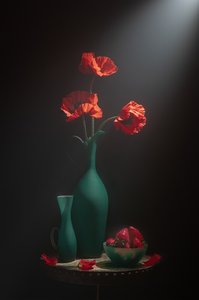 Elegáns mákos csendélet alkotó: Lydia Jacobs