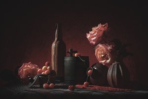 Hangulatos rózsák és cseresznyék alkotó: Lydia Jacobs