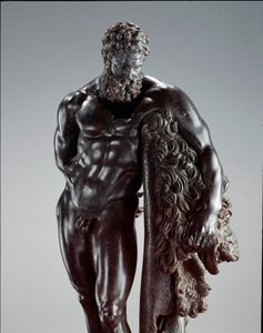 Görög művészet: "" Héraklész nyugalomban "" Részlet. Szicionei Lysippe bronzszobra (Kr. e. 395-305) Kr. e. 4. század. A sulmonai Ercole Curino szentélyből. Nemzeti Régészeti Múzeum, Chieti Olaszország