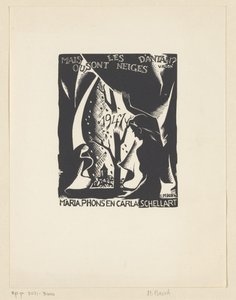 Carla, Mária és Phons Schellart újévi kívánsága 1947-re alkotó: M. Bosch
