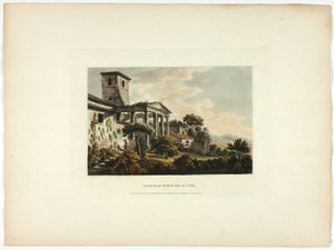 Herkules temploma Cori-ban, harminckettedik tábla Róma romjairól alkotó: M. Dubourg
