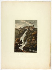 A mecénási Cascatelle és istállók, harmincharmadik tábla Róma romjaiból alkotó: M. Dubourg