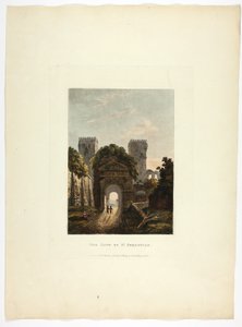 Szent Sebestyén kapuja, tizenhetes tábla Róma romjaiból alkotó: M. Dubourg