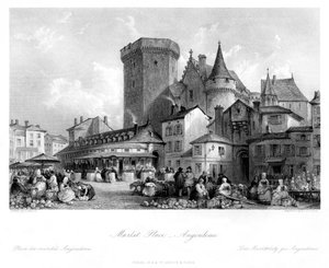 Market Place, Angoulême, Franciaország, 19. század