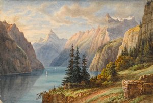 Vue du Rutli (akvarell) alkotó: M. Nicolas Karth