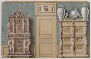 A Balzac által 1847-ben vásárolt ház, rue Fortune étkezőjének bútorai