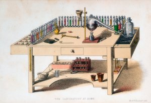 Az amatőr vegyész laboratóriumi padja, 1860
