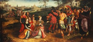 Coriolanus és Volumnia, alkotó: Maarten de Vos