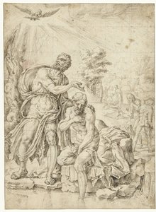 Krisztus megkeresztelése alkotó: Maarten van Heemskerck