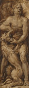 Sámson, aki az oroszlánt bontja alkotó: Maarten van Heemskerck